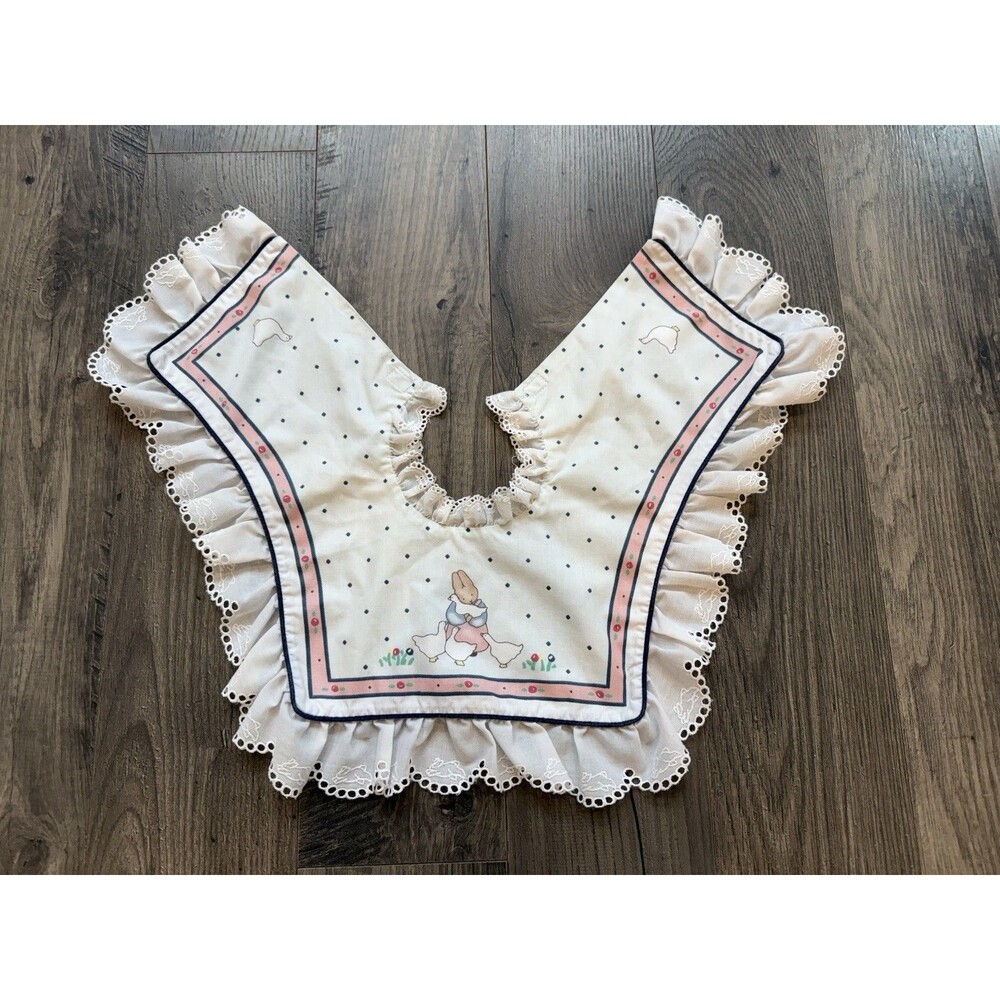 Vintage 1980s Daisy Kingdom Honey Bunny Large Craft Collar Bib Panel